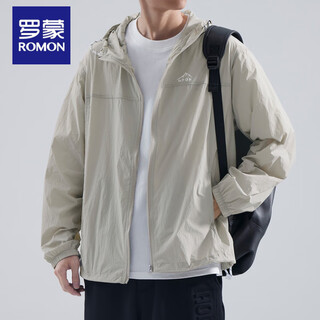 Luo meng ice silk sun protection jacket men's 2025 summer thin outdoor fishing quick-drying large size cool breathable jacket men's clothes light gray l size