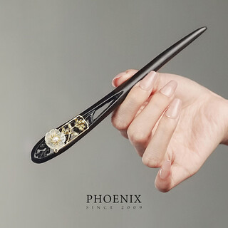 Phoenix nirvana ancient style hairpin black sandalwood hairpin new chinese style headwear hanfu hair accessories hairpin high-end birthday gift for girlfriend
