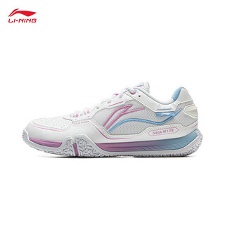 Li ning (li-ning) ground flying 3 lite badminton shoes 2025 new competition training wide last sports shoes wear-resistant and comfortable aytv003-1 standard white wide last 41 (255mm) 8