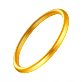 Lao fengxiang gold-wrapped solid ancient gold bracelet women's 999 retro plain ring bracelet suitable for 32.4 solid style does not fade (59 ring mouth)