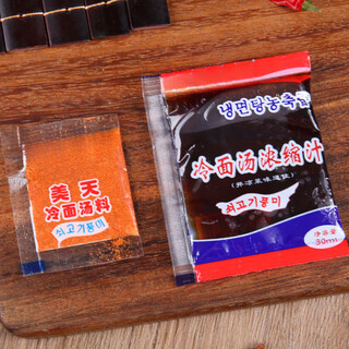 Yanbian cold noodles korean style cold noodle soup concentrated juice dry ingredients cold noodle seasoning package sweet and sour taste 60 bags of cold noodle soup concentrated juice + 60 bags of dry ingredients