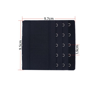 Zi jiafu underwear extension buckle underwear extension buckle elastic elastic three-row three-button bra adjustment and lengthening back buckle black three-row five-button 9.5cm naked goods
