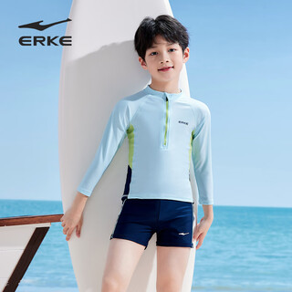 Hongxing erke (erke) children's swimsuit long-sleeved boy's split swimming trunks suit for big children, babies and little boys hot spring bathing suits