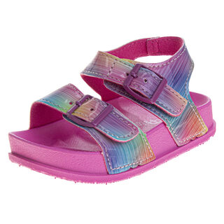 Josmo baby girl open toe sandals fuchsia multicolor 4 infant