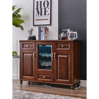 Jianjujia JOYFUL ETERNITY tea bar machine home high-end cabinet living room fully automatic intelligent solid wood water dispenser with disinfection cabinet new Chinese style 826 walnut color fully automatic with disinfection length 1.2 meters warm