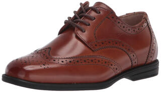 Florsheim children's leather oxford shoes comfortable memory foam insoles boys toddler shoes cognac 10 toddler