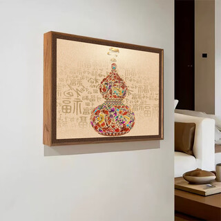 Custom written fulu electric meter box decorative painting 2025 new model covering distribution box switch box gourd with good meaning blessing hanging painting t128758 45*35cm (blocking 35*25) hanging style ps environmentally friendly wood grain frame + crystal surface