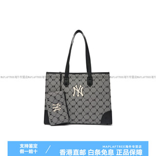 Mlbmonogram series retro full printed presbyopia polyester tote bag tote bag shopping bag shoulder handbag gray