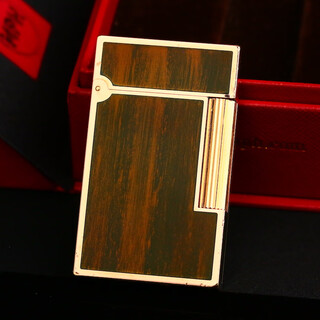 Second-hand 85 new s.t.dupont dupont inflatable lighter brown wood grain chinese paint ligne2 large men's accessories luxury goods