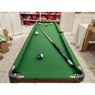He yangyu five-point billiard table home home training table mid-low stick out and hold eight snooker in the hand behind the stick 210cm five-hole trouser hem elastic width 0.62 meters including discount