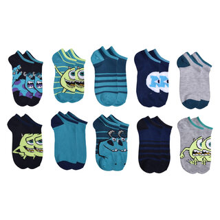 Disney monster s inc. boys 10-pack no show socks navy 4-6 years
