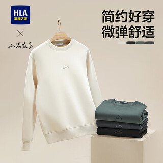 Hla hailan house толстовка мужская весна 25 mountain не высокая серия с круглым вырезом и вышивкой, мягкие мужские длинные рукава