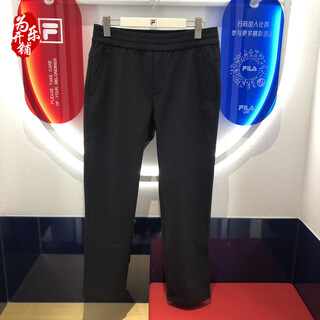 Fila men's wear 2025 spring simple basic plush knitted trousers f11m518601 f11m518601fbk black m