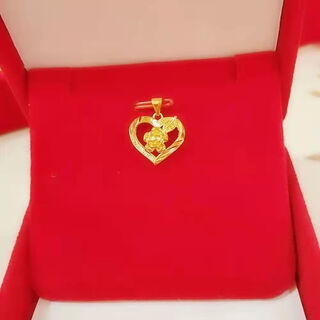 Yage vietnamese sand gold pendant jewelry gift for women simulated gold clavicle chain fashion versatile long-lasting single pendant rose pendant