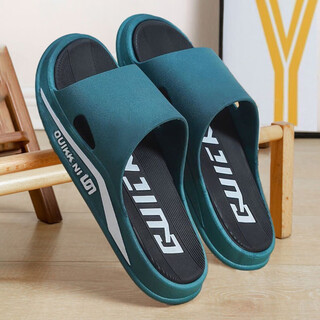 Changxiang huili beef tendon bottom slippers for men, non-slip, anti-odor, no odor, wear-resistant plastic wear-resistant slippers for men and women, thick soles, green and black-p39 42-43