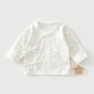 Joyncleon newborn baby pure cotton half-back clothes spring and autumn clothes newborn baby cute pajamas monk clothes four seasons colorful leaves 52cm