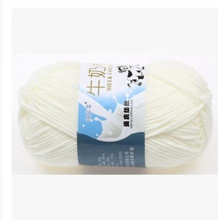 Milk cotton wool ball baby 5-strand cotton medium thick thread diy material package crochet hook slippers cotton shoes hand-knitted bag 01 milk white price of 1 piece shipped for orders of 5 or more