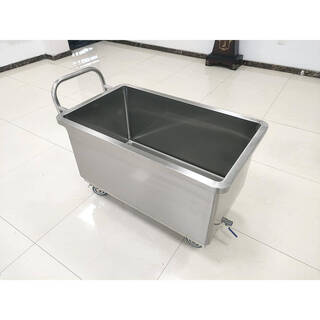 Huili food pharmaceutical factory stainless steel tank car dust-free clean workshop 304 201 material car receiving car turnover truck bucket stainless steel original color 460l