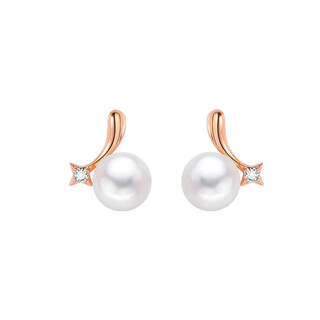 Qianlou's new 8-9mm freshwater pearl pendant necklace, fashionable and versatile, 925 sterling silver clavicle chain, summer freshness, earrings