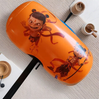 鲸美多送锤子乐哪吒不倒翁充气拳击柱儿童充气玩具体育训练器材 哪吒充气锤子 送专用打气筒极速发货