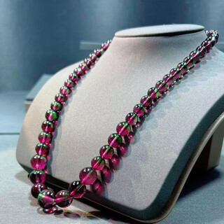 Yingtang brazilian tourmaline necklace tower chain watermelon tourmaline pure body necklace with certificate watermelon color