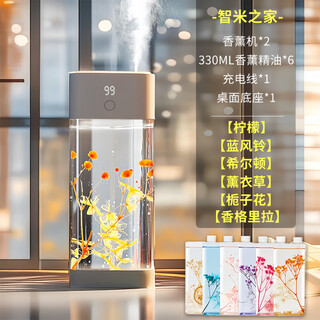 Xiaomi guoba aromatherapy machine automatically sprays fragrance for home indoor long-lasting bedroom fragrance spray air freshener toilet deodorant artifact f package smart 5-speed * 2 units + 6 bottles of essential oil for life