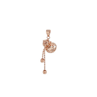 Shengbei 18k rose gold gold hollow gourd pendant k gold plain gold women's fulu necklace pendant 18k gold 1.12g