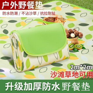Zhizhou picnic mat outdoor mat grass mat thickened moisture-proof mat outdoor ground mat beach mat camping equipment wild upgraded thickened picnic mat (2m*2m)