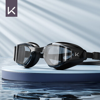 Keep swimming goggles waterproof and anti-fog hd unisex flat coating professional swimming myopia goggles cool rock black myopia 150 degrees