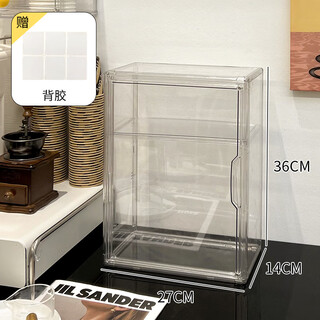 Blind box storage display stand desktop millet display box large capacity acrylic multi-layer wall-mounted storage cabinet large two compartments can be wall-mounted/table-mounted