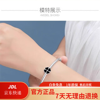 Zorainey valentine's day gift 2025 new s999 pure silver women's four-leaf clover bracelet bracelet solid 999 sterling silver bracelet 1