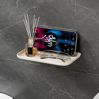 Xiaoxiaoshu wall-mounted foldable storage rack wall-mounted dormitory bathroom bathroom wall punch-free mobile phone towel storage rack foldable storage board small size 1 + patch