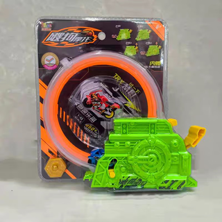 爱动正版飕狗迷你摩托车模型加速发射器极昼轨道儿童玩具套盒男孩 发射器套装+2摩托【颜色随机】