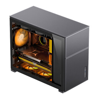 乔思伯（JONSBO） D31电脑机箱松果D41主机箱MATX玻璃侧透台式机360水冷副屏小机箱MESH紧凑型ATX带屏幕type-c D31 MESH版 网孔 黑色 MATX主板