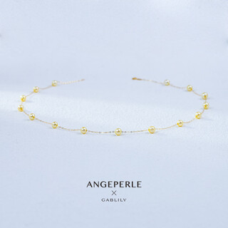 Yadige 2025 new seawater pearl akoya high-end 18k gold necklace temperament champagne gold 4.5-5.5mm