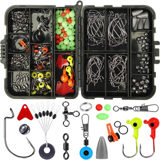 Xionghuo haiji fishing accessories fishing gear box set jiji fishing box sea fishing small accessories luya accessories fishhook texas fishing group ji 205 pieces