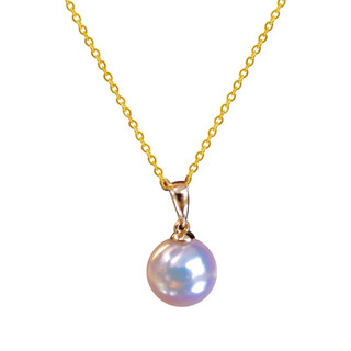Fujiu natural freshwater pearl large pendant perfect round s925 silver single pendant clavicle chain necklace for girlfriend pearl necklace 9-10mm pearl silver card chain s925 silver grade 6a