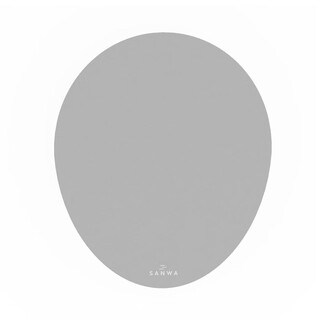 Sanwa pebble oval mouse pad japanese style fresh fine fabric surface smooth and breathable 1mm thin non-slip rubber bottom gaming esports office gray