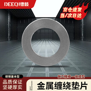 Deqi metal spiral wound gasket, high temperature flange seal, graphite reinforced flange gasket dn50 (carbon steel basic type 10 pieces)