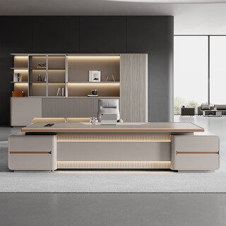 Zhiyi boss desk simple modern tables and chairs new chinese style executive desk single president desk manager commercial office furniture 2.6 meter luxury boss desk