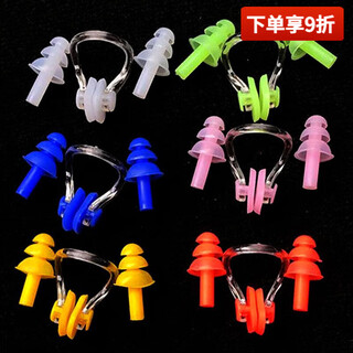 Zailu children's silicone swim cap 612 years old girl waterproof ear protection cartoon cute boy girl baby student long hair collection + nose clip earplugs