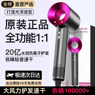 Lifude powerful high-speed hair dryer electric hair dryer huaqiangbei top with household silent negative ion high-power non-harming hair strong wind dryer hotel quick-drying portable hair care and hair care top version rose red single nozzle 1.8 meters wire + gift box
