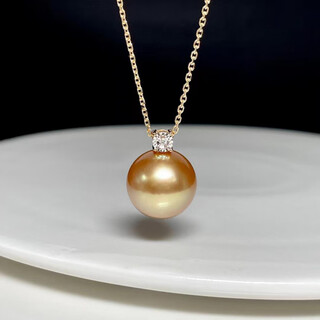Fat donglai quality pearl pendant 925 silver thick gold queen princess classic princess diana gold beads french romantic classic princess 12mm south sea thick gold