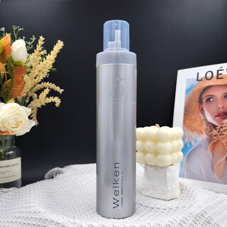 Weiken no. 5 foam hair wax for fluffy curls after perm, elastin styling foam mousse with long-lasting fragrance, 1 bottle of foam hair wax 420ml