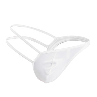 Buffny sexy men's underwear single-sided thong hollow t-pants stage performance personalized underwear white one size