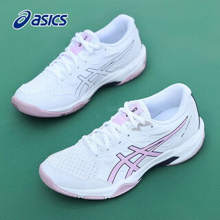 Asics women's shoes summer rocket 11 badminton shoes lightweight and versatile 2025 new shock absorbing breathable sports shoes for women white purple-105 37