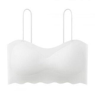 Summer ice silk sling backless cross seamless beautiful back wrap chest strap chest pad anti-exposure tube top base thin underwear white one size