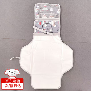 吧啦猪便携式婴儿换尿布垫 防水牛津布隔尿便携式纸巾抽尿布收纳妈咪包 灰色 均码