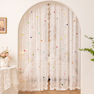 Fan ye's small fresh korean lace gauze curtain door curtain curtain girl princess style children's bedroom door curtain decoration blackout