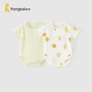 Tongtai (tongtai) baby bag fart clothes summer pure cotton baby jumpsuit clothes rompers thin pajamas green 59cm